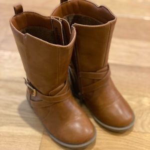 Toddler girls brown boots size 7